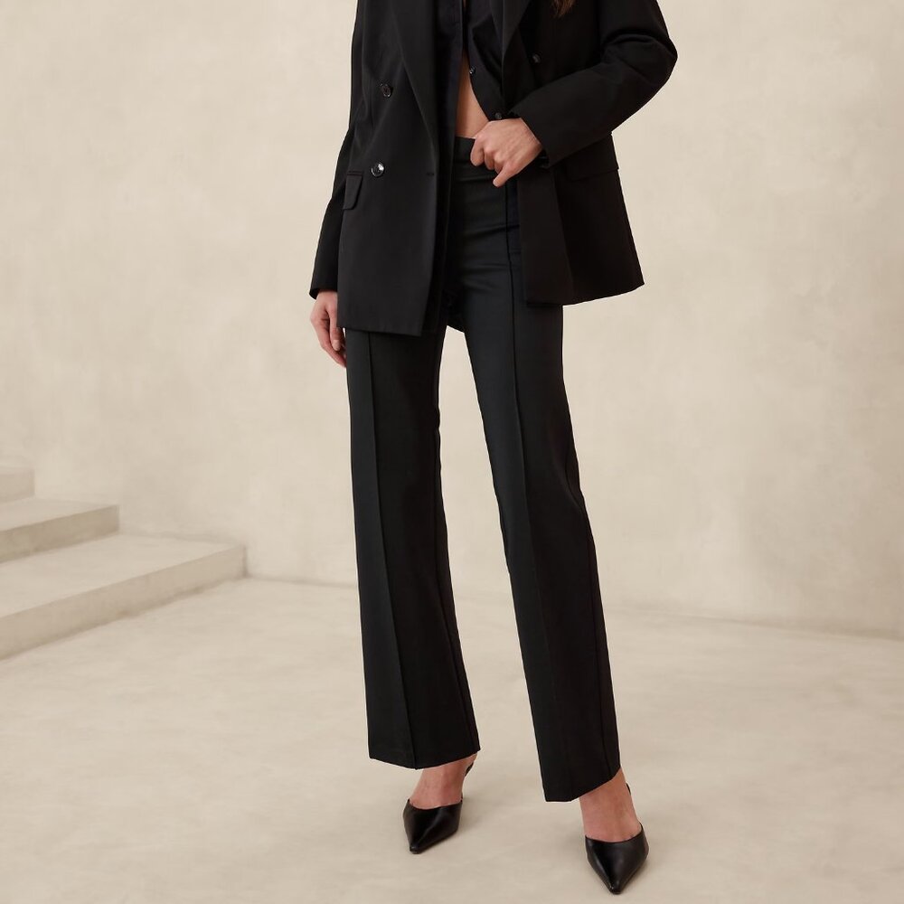 Banana Republic Straight Everywhere Ponte Pant size S Black